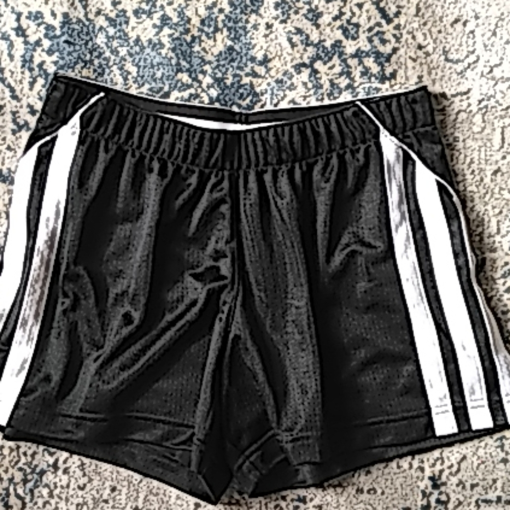 Adidas  variety black shorts w/ white side stripes size s
